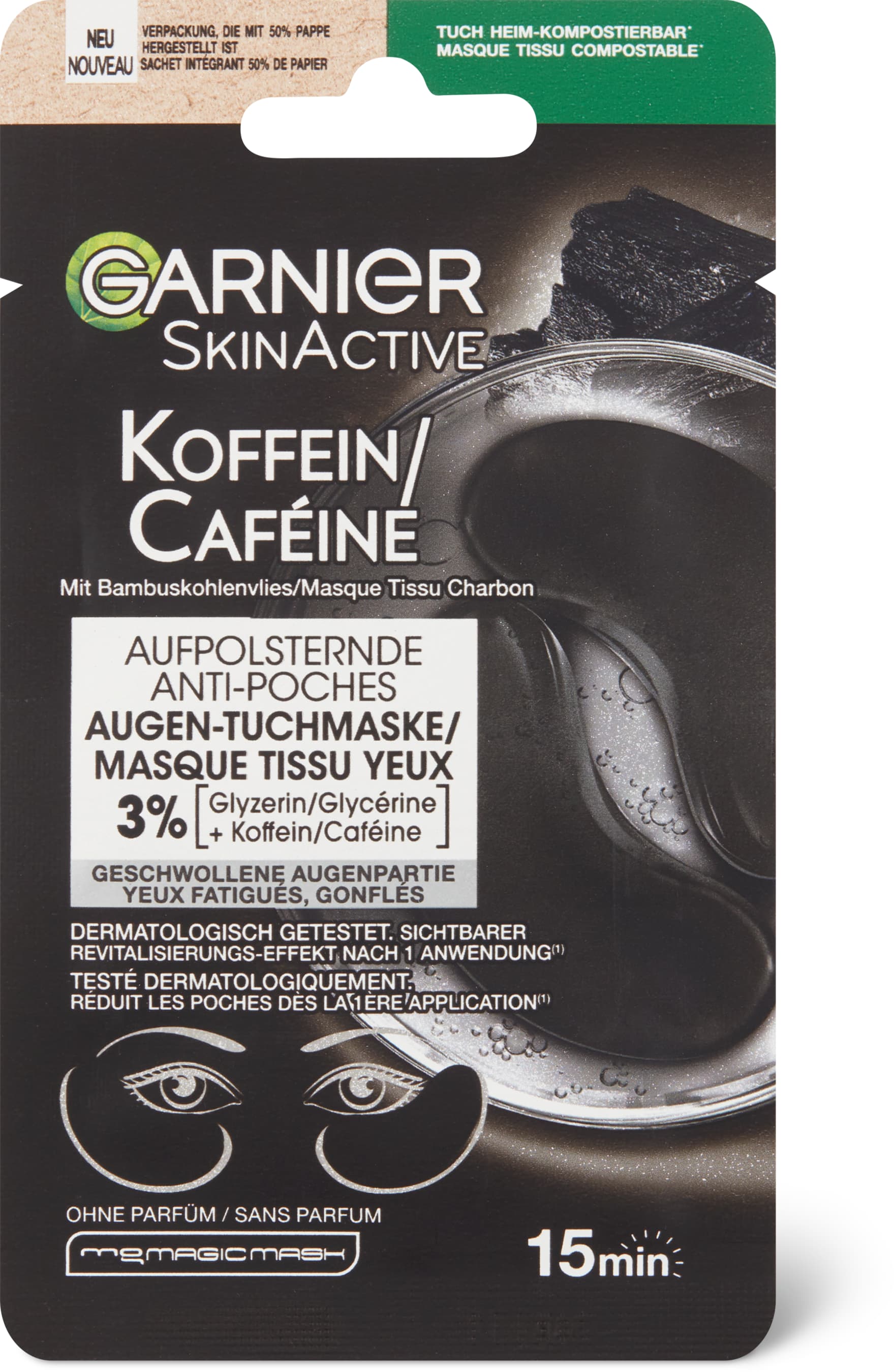 Garnier Aufpolsternde Koffein Augen-Maske